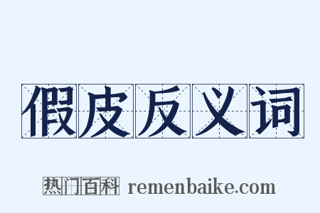 假皮反义词是什么意思的图片